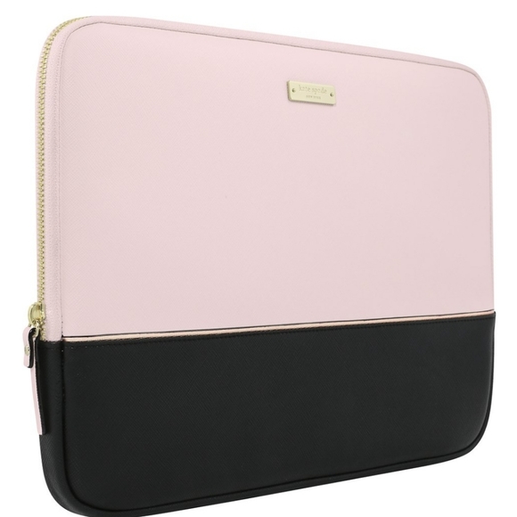 🤩 NWT 13" KS Saffiano laptop case in pink + black + rose gold - Picture 3 of 6